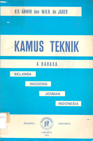 Image of Kamus Teknik 4 Bahasa (Belanda-Inggris-Jerman-Indonesia)