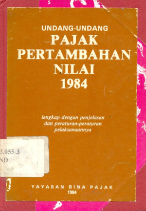 Image of Undang - Undang Pajak Pertambahan Nilai 1984