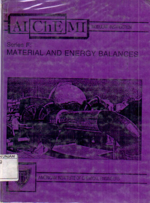 Image of Series F:  Material and Energy Balances, Volume 1: Introduction and Computations for Gases